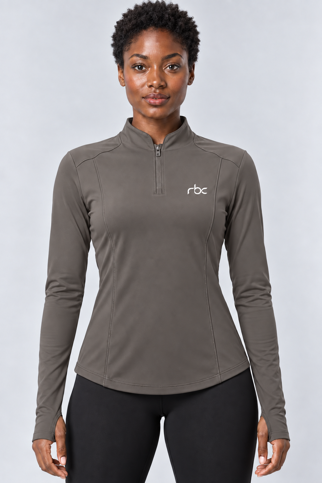 RBC Women's Quarter-Zip Curved Hem Activewear Top