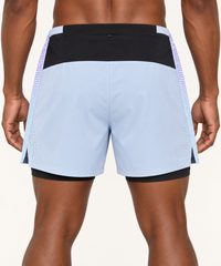 RBC Men's 2-in-1 Reflective Stripe Running Shorts