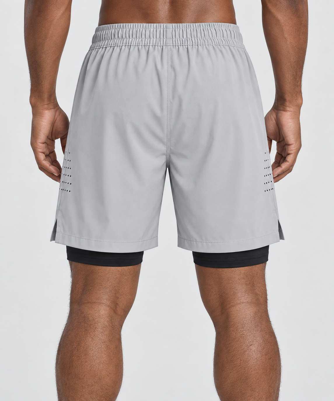 RBC Men's 2-in-1 Perforated Running Shorts