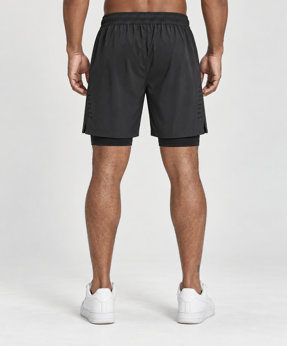 RBC Men's 2-in-1 Perforated Running Shorts