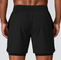 RBC Men's 2-in-1 High-Rise Double Layer Training Shorts