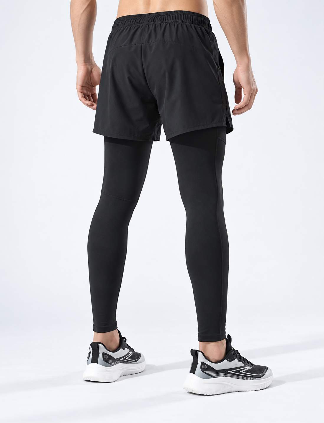 RBC Men's 2-in-1 Shorts Over Compression Leggings