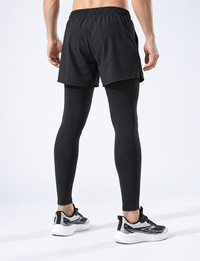 RBC Men's 2-in-1 Shorts Over Compression Leggings