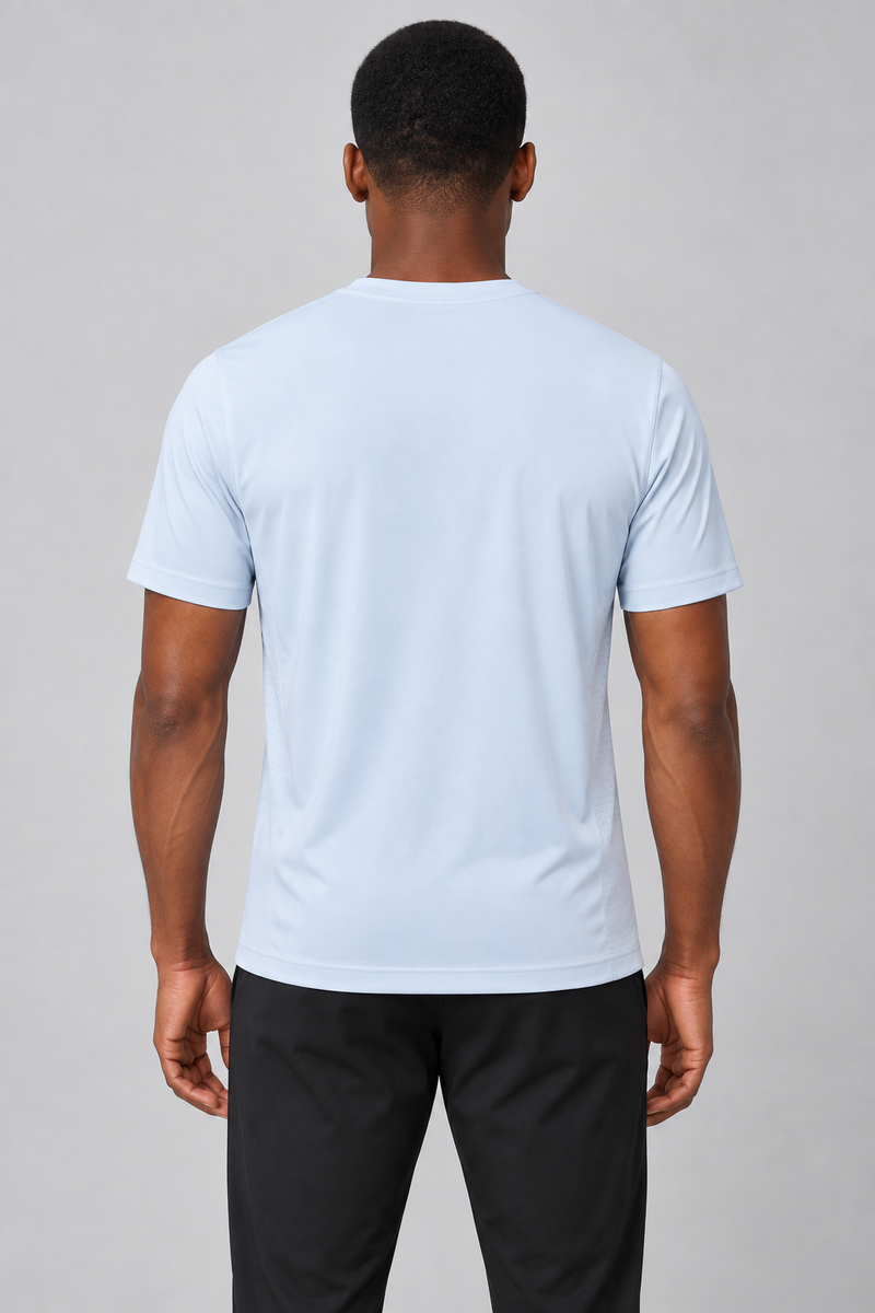 RBC Men's UV Protection Lightweight Nylon Tee - Moonlight Blue back view