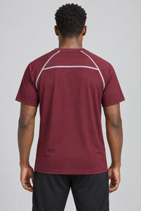RBC Men's Raglan Reflective-Piped Tee