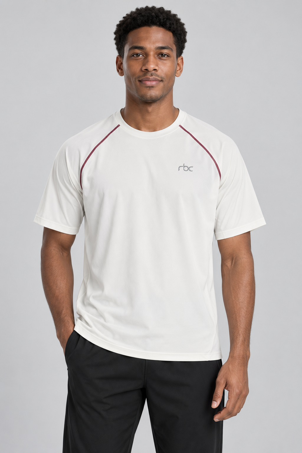 RBC Men's Raglan Reflective-Piped Tee
