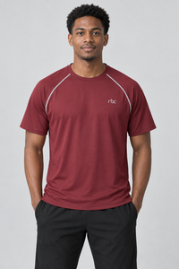 RBC Men's Raglan Reflective-Piped Tee