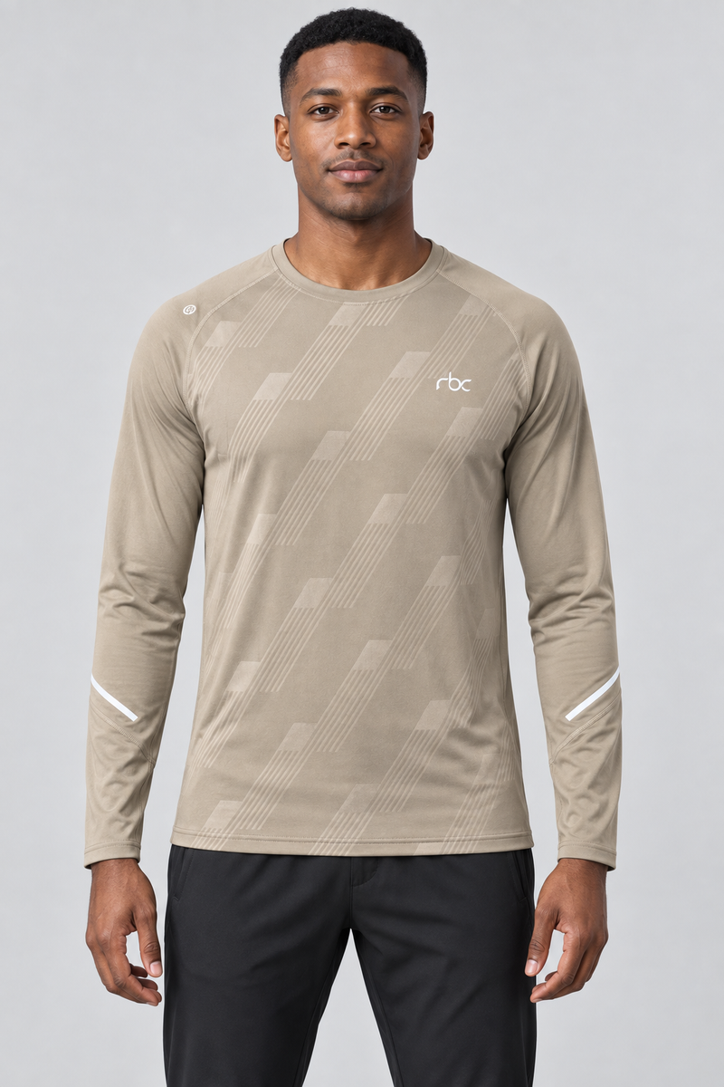 RBC Men's Jacquard Long-Sleeve Breathable Training Tee