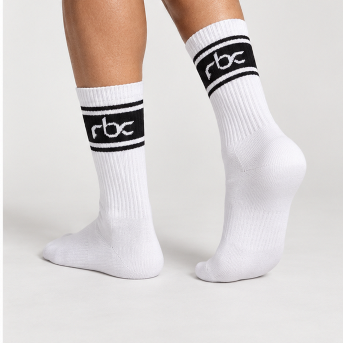 RBC Signature Band Crew Socks – White