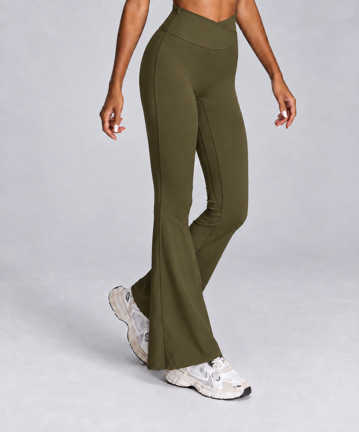Women's V-Waist Flare Pants