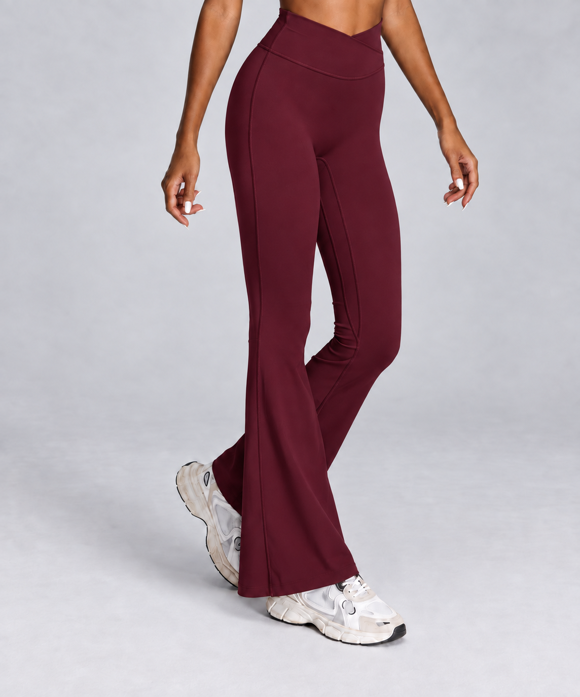 Women's V-Waist Flare Pants