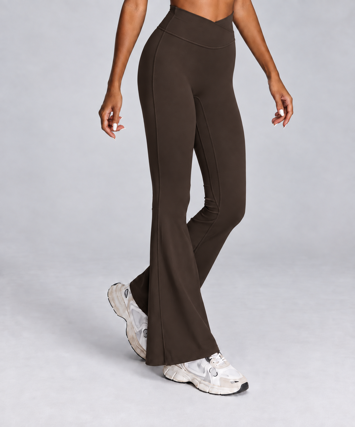 Women's V-Waist Flare Pants